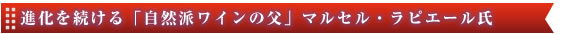 進化を続ける「自然派ワインの父」マルセル・ラピエール氏