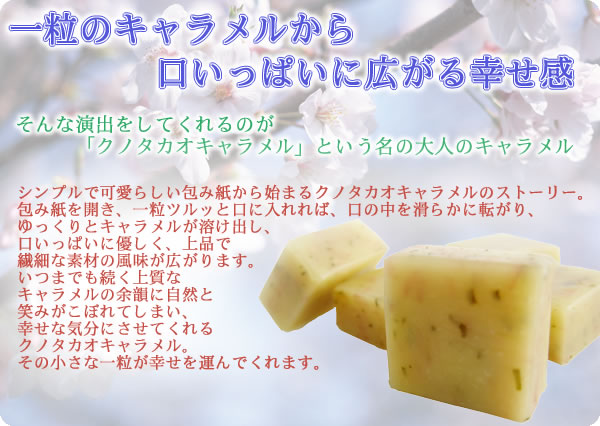 一粒のキャラメルから口いっぱいに広がる幸せ感