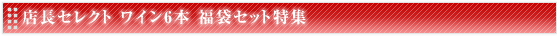 店長セレクト ワイン6本 福袋セット特集