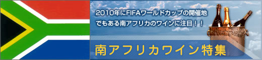 南アフリカワイン特集
2010年にFIFAワールドカップの開催地
でもある南アフリカのワインに注目！！