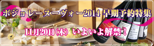 ボジョレーヌーヴォー2013 早期予約特集　今年も農家のこだわりボジョレーヌーヴォーを厳選しました！