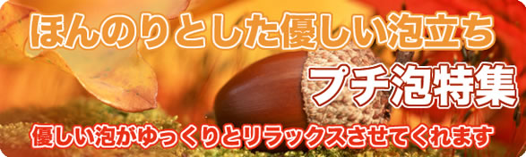 ほんのりとした優しい泡立ち　プチ泡特集