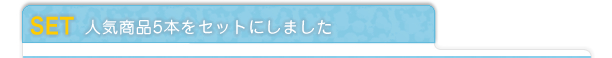 SET 人気商品5本をセットにしました