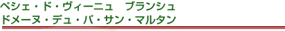 ペシェ・ド・ヴィーニュ　ブランシュ　ドメーヌ・デュ・パ・サン・マルタン
