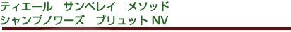 ティエール　サンペレイ　メソッド　シャンプノワーズ　ブリュット NV