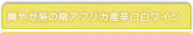 爽やか系の南アフリカ産辛口白ワイン